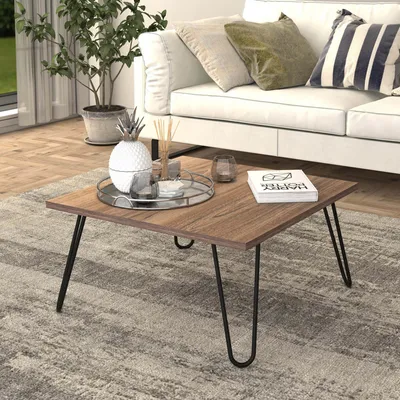 Produktbild von Couchtisch ’Vindeln’ 60x60x30cm Walnuss / Schwarz