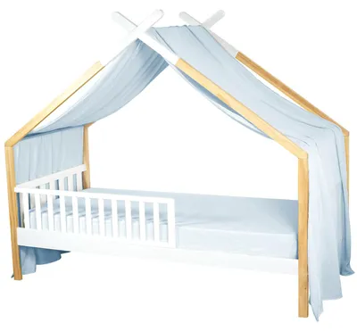 Immagine prodotto di Baldacchino per lettino in garza di cotone Jeann - 420 x 130 cm - Blu | by SEVIRA KIDS