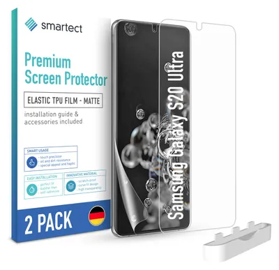 Produktbild von 2x TPU Schutzfolie Matt für Samsung Galaxy S20 Ultra Displayschutz Panzerfolie