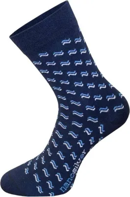 Immagine prodotto di Calzini eleganti con motivo a onde blu, Taglia: S 35/38