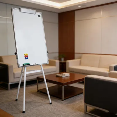 Produktbild von Flipchart Ständer Whiteboard,90x60cm Magnetisches Tragbares Trocken Abwischbar White Board,Höhenverstellbar,Flipchart Papier, Dreibein Whiteboards