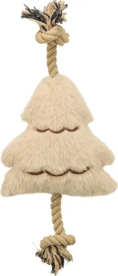 Produktbild von Trixie Hundespielzeug Weihnachtsbaum mit Tau beige