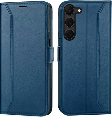Produktbild von Conie RFID Klapp Tasche für Samsung Galaxy S23 Plus Kartenfach Hülle Rundumschutz in Blau