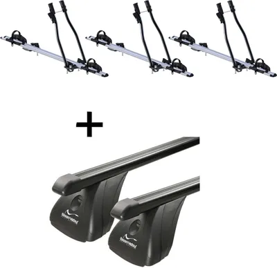 Produktbild von 3x Fahrradträger SAGITTAR + Dachträger VDP Stahl kompatibel mit für Fiat Doblò I 3-5 Türer 2000-2010
