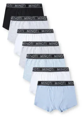 Obrázok produktu pre Minoti – pánske boxerky z bavlny s Elastanom, čierna farba, veľkosť 128, pre chlapcov