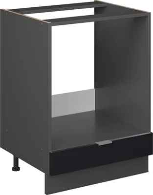 Produktbild von Herdumbauschrank Vicco Fame-Line Schwarz gestreift 60 cm ohne Arbeitsplatte, Model 50686