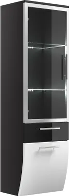 Produktbild von Posseik Hochschrank, anthrazit-weiß, 134,5 cm