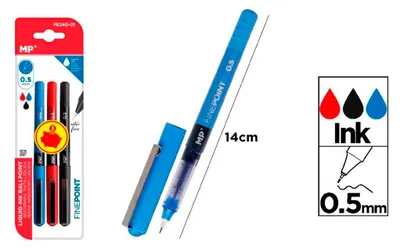 Productafbeelding van Kogelpennen met een punt van 0,5 mm, verkrijgbaar in drie kleuren