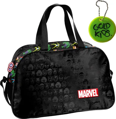 Produktbild von Detská športová taška pre dievčatá a chlapcov - taška cez rameno Marvel - taška na plávanie s vystuženým dnom - tréningová taška