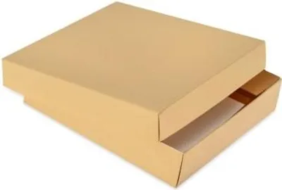 A brown cardboard box with its lid slightly ajar, shown against a white background.