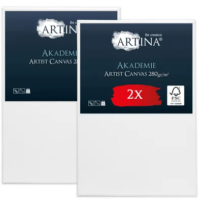 Produktbild von Artina Keilrahmen Leinwand Akademie, 40x50cm, 2er Set