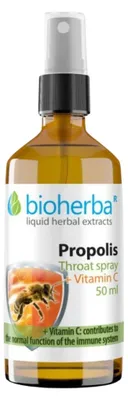Obrázek produktu pro Sprej do krku s propolisem – 50 ml – Bioherba