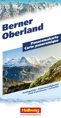 Obrázek produktu pro Hallwag panoramatická mapa Bernese Oberland