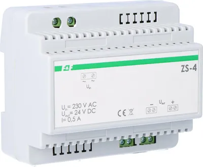 Obrázok produktu pre Napájací transformátor ZS-4, vstupné napätie 230 V striedavého prúdu, výstupné napätie 5, 12, 15, 18, 24, 48 V jednosmerného prúdu, P = 12 W, 6 modulov