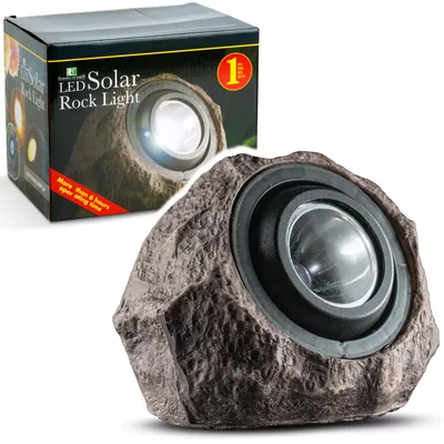 Productafbeelding van Garden of Eden - Solar Stein bodenlamp LED - XL - Tuinverlichting/sfeerverlichting - 20 x 12 x 16 cm - Zonne-energie aangedreven rotsverlichting - 1 stuk