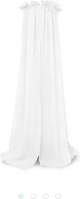 Produktbild von Jollein - Betthimmel Vintage "White" 155cm - Rosa Baldachin für Babys & Kinder - Himmel für Babybetten - Bett Schleier weiß - Schlafzimmerdekoration - Moskitonetz