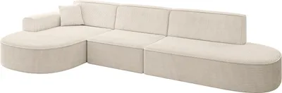 Produktbild von ALTDECOR Ecksofa in L-Form MARI-L2 - 328x171x79,5 cm Beige - Corner Sofa Bett Eckcouch Couch Wohnlandschaft Cauchsofa
