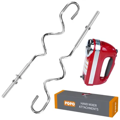 Image de Crochet pétrisseur batteur - Acier inoxydable - Compatible KitchenAid - Lot de 2