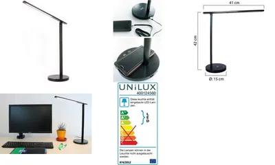 Immagine prodotto di Unilux DIVA LED-Tischleuchte schwarz Ladefunktion
