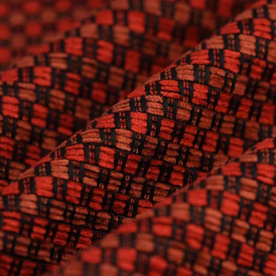 Produktbild von Polsterstoff Dolby rot, 140 cm, mit kleinen Karos für Sessel und Sofas