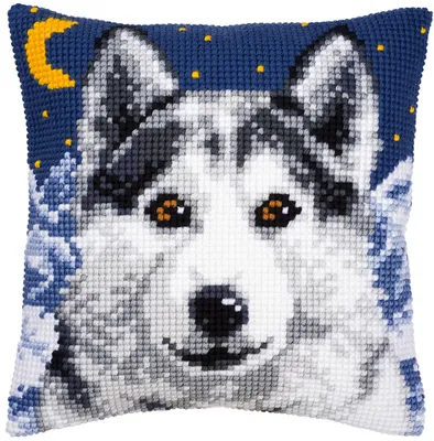 Produktbild von Vervaco KK775 Stickkissen Motiv Husky