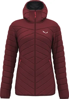 Produktbild von Salewa Daunenjacke für Damen sehr leicht mit Kapuze, Farbe:Weinrot, Größe:36