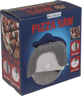 Produktbild von Pizzaschneider Handkreissäge Geschenkidee aus Kunststoff  ca. 11cm x 6cm x 12cm