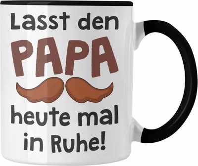 Produktbild von Trendation - Bester Papa Geschenk Vatertag Tasse mit Spruch Vater Geschenk von Sohn Papa Kaffeetasse (Schwarz)