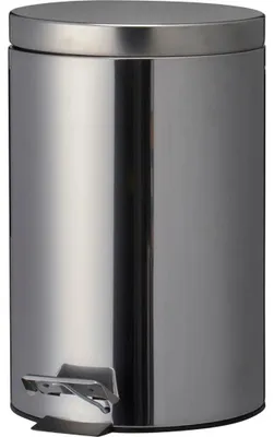 Image de Poubelle à pédale de 12 litres, en acier inoxydable
