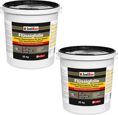 Produktbild von Isolbau Flüssigfolie 50 kg Abdichtung Dichtfolie Bad Dusche Küche Abdichtfolie Duschelement Duschabdichtung