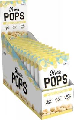 Produktbild von NanoSupps Protein Pops (12x38g) White Chocolate - Funktionelle Lebensmittel - Eiweiß-Snacks