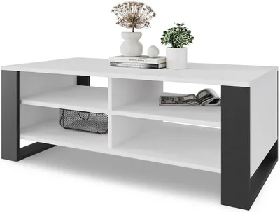 Produktbild von Meble Pitus Couchtisch ST12 90x50 cm mit Stauraum – Weiß