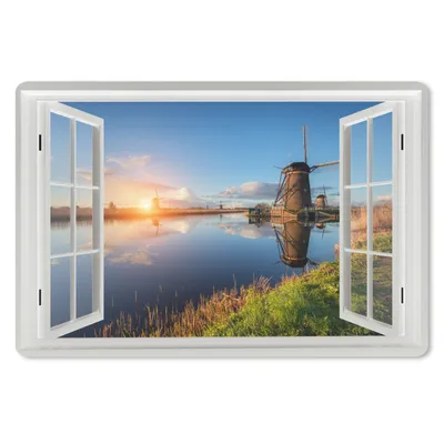 Produktbild von MuchoWow® Mauspad Mousepad Aussicht - Wasser - Mühle 27x18 cm - Mousepads - Maus Mat - Pad - Mausunterlage - Büroartikel - Desk Matten