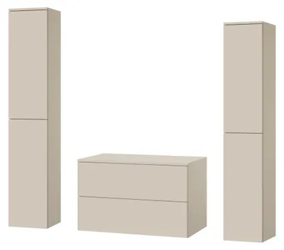 Obrázok produktu pre 3-dielna kúpeľňová zostava: spodná skrinka + 2 vysoké skrinky Color Kašmír (2S 80 + 2D 160 x 2)