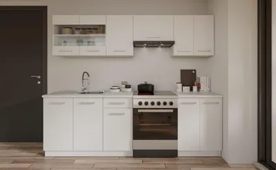 Produktbild von Küche Robby 240 cm Küchenzeile Küchenblock Singleküche Einbauküche