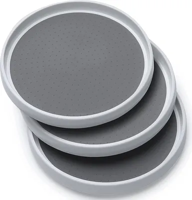 Produktbild von Drehplatte, Kräuterregal, 25,5 cm, Schrankorganizer, drehbares Kräuterregal, Organizer für Gewürze, Vorratsregal, Kühlschrankorganizer für Schrank, Gewürze, Arbeitsplatte