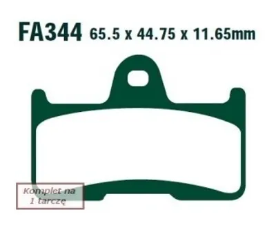 Produktbild von EBC Brakes Bremsbeläge Satz Bremsklötze FA344TT