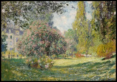 Image de Affiche 100 x 70 cm Paysage : Le Parc Monceau, Monet Vintage