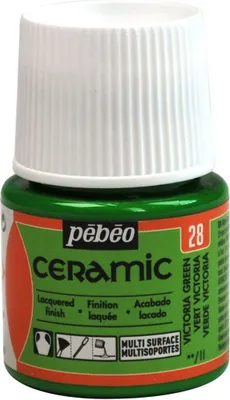 Immagine prodotto di Vernice per Vetroceramica Pebeo, 45 ml, 28 Verde Vittoria
