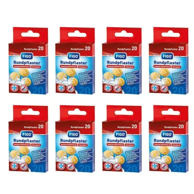 Produktbild von 160 Rundpflaster, 20 Stück je Packung, Wund Rund Pflaster rund, Injektionspflaster, wasserabweisend