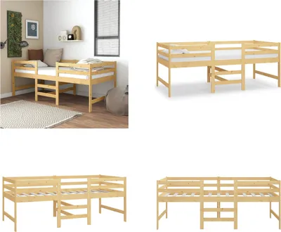 Produktbild von vidaXL Massivholzbett 90x200 cm Kiefer - Bettrahmen - Bettgestell - Bett - Betten