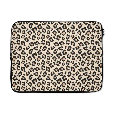Produktbild von MuchoWow® Laptop Hülle 15 Zoll Pantherdruck - Weiß - Rosa Laptoptasche - Laptoptasche - Sleeve - Rundum-Schutz