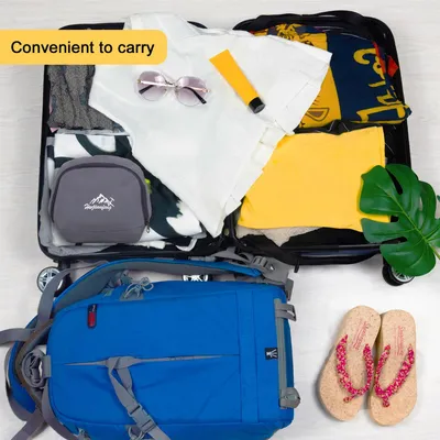 Immagine prodotto di Intirilife Zaino pieghevole ultraleggero in grigio - 36L Zaino da escursionismo unisex impermeabile - Zaino da esterno per campeggio, escursionismo, viaggi, arrampicata, ecc.
