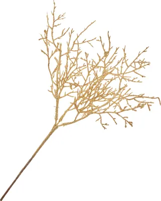 Produktbild von Goldener Deko Zweig 38 cm, schimmernd, biegsam für floristische Arrangements