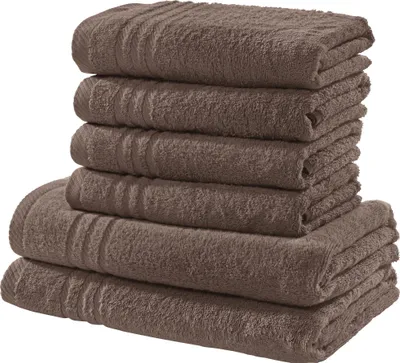 Produktbild von REDBEST Frottier-Set uni 6-tlg. taupe OneSize