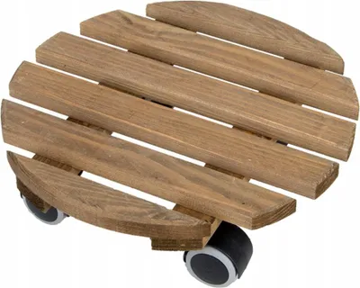 Immagine prodotto di Esschert Design carrello porta piante marrone rotondo Ø 28,8 cm