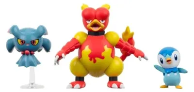 Produktbild von Pokémon Battle Figure Set Figuren 3er-Pack Plinfa, Traunfugil, Magmar 5 cm