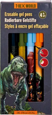 Produktbild von Die Spiegelburg Radierbare Gelstifte - T-Rex World bunt