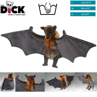 Immagine prodotto di Volpe volante Carl Dick circa 23 cm, circa 60 cm di apertura alare 3339 Peluche, peluche, peluche