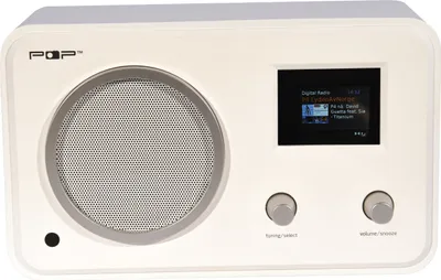 Produktbild von Sahaga POPworldradio, Tragbar, Analog & Digital, DAB+, FM, 3,5 mm, Weiß, Drehregler